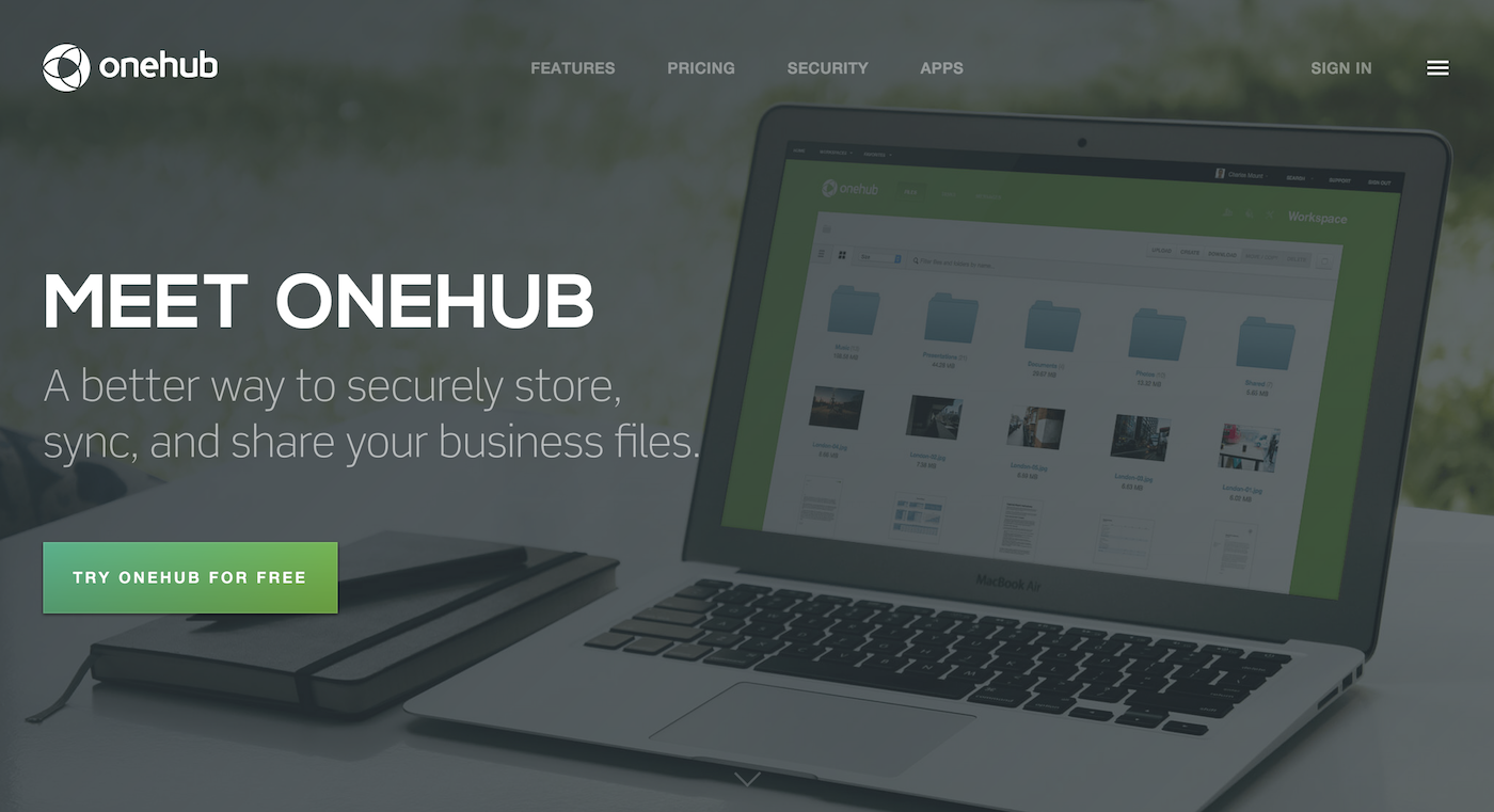 Introducing the brand new Onehub.com