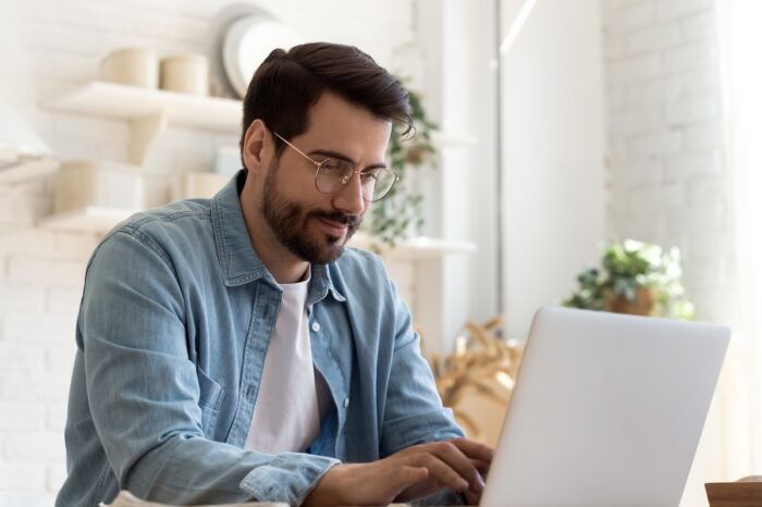 man at laptop