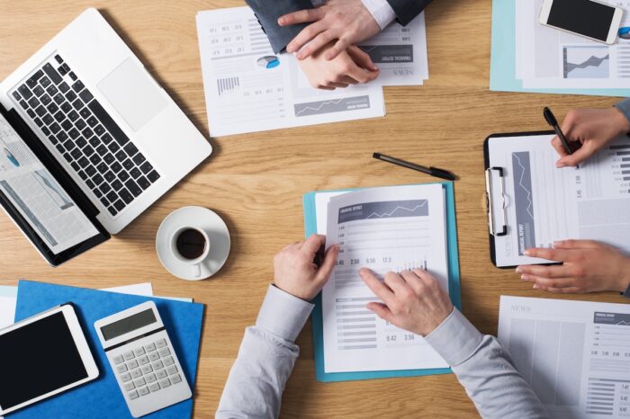 Table full of documents